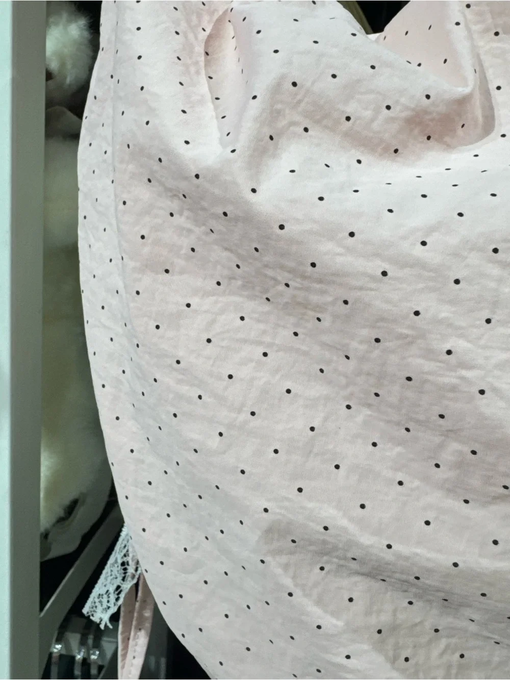 Pink Polka Dot Baby Bag - Soft Pastel Carryall